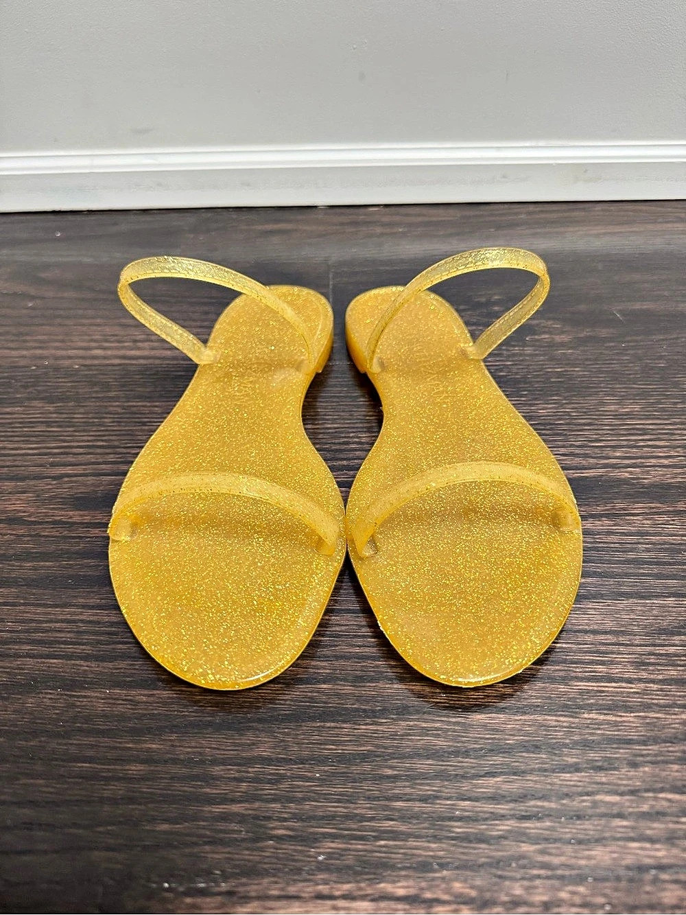 Stuart Weitzman Sawyer Jelly Slide Sandals Yellow EU 38.5 - New 🆕